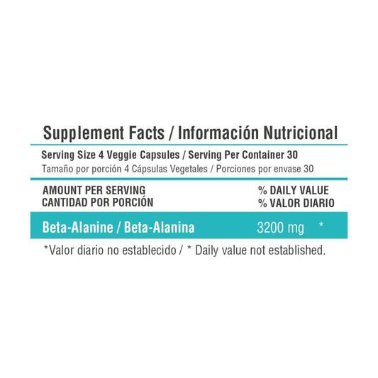 BETA-ALANINE 3200 MG TABLA