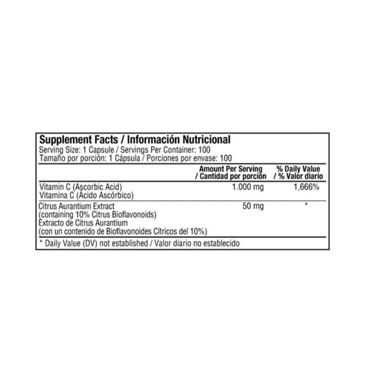VITAMINA C 1000 MG CON COMPLEJO DE BIOFLAVONOIDE