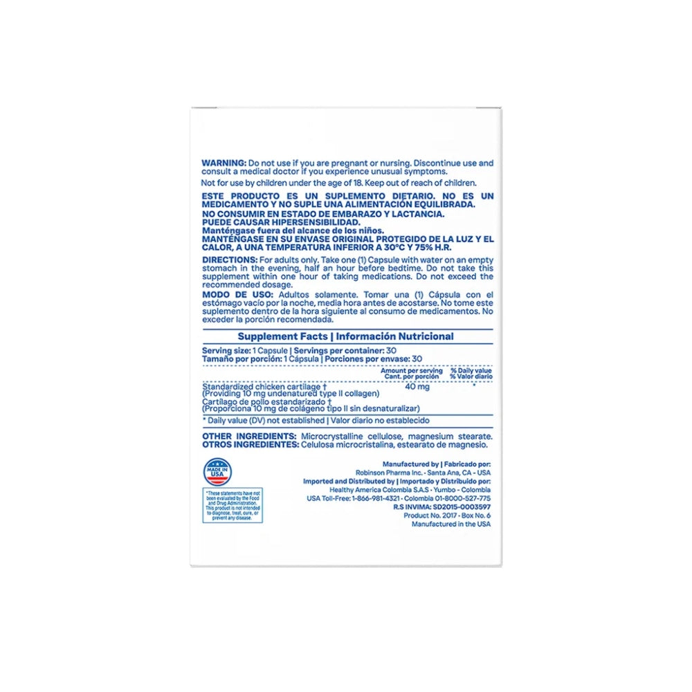 PROMOVE UCII - 30 CAPSULAS - COLAGENO TIPO II