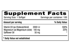VITAMINA D3 + MAGNESIUM X 100