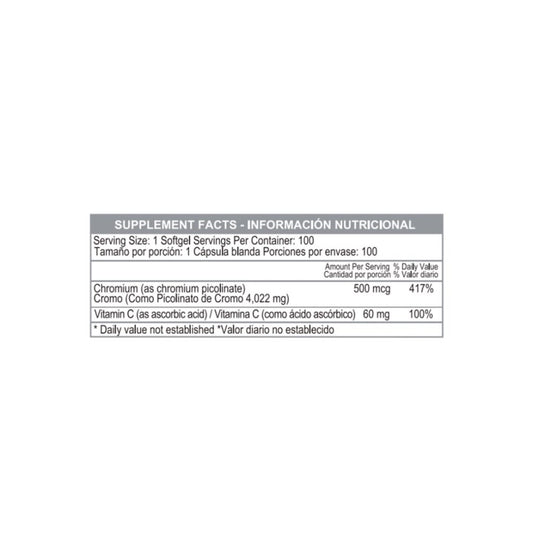 GTF CHROMIUM PICOLINATE 500MCG