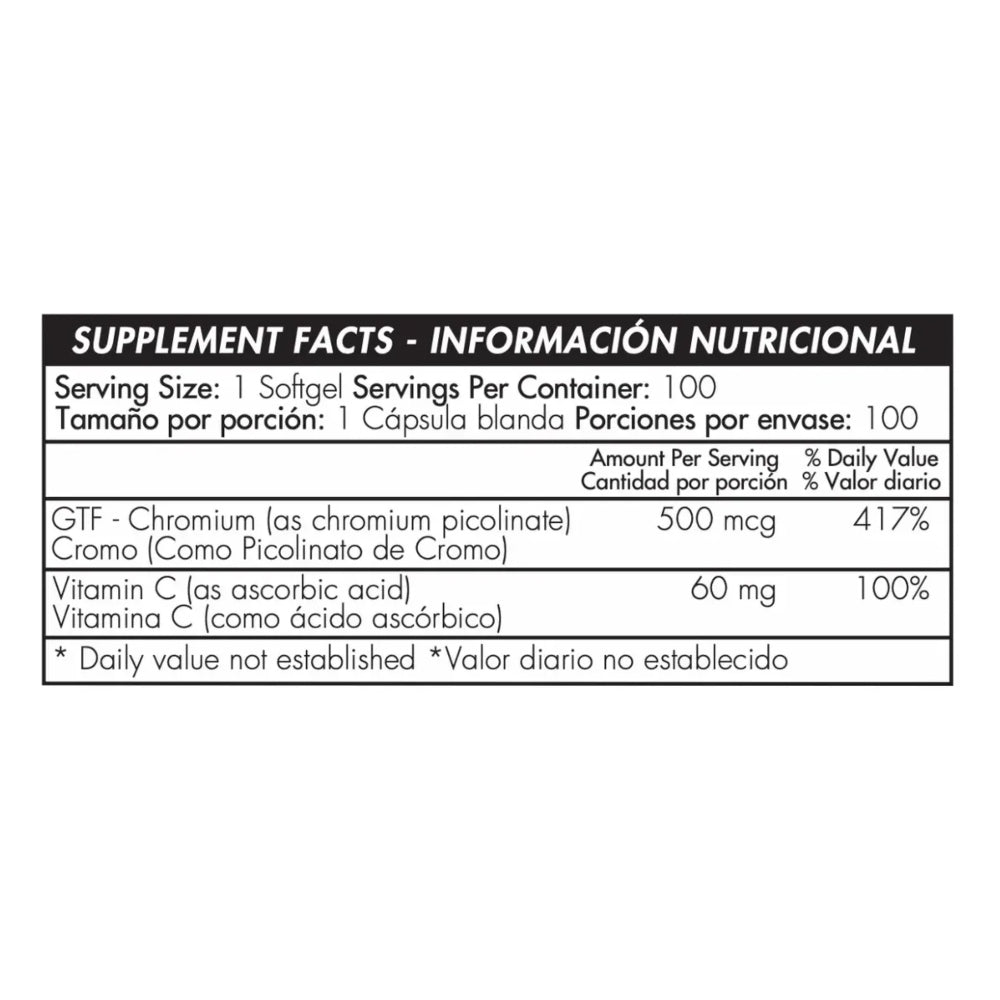 GTF CHROMIUM PICOLINATE / 500MCG