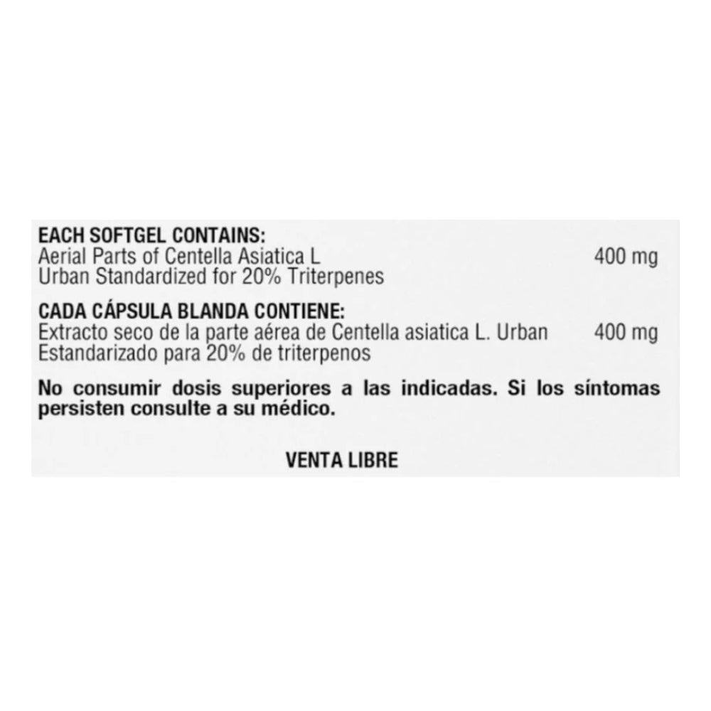 GOTU KOLA 400 MG - CENTELLA ASIÁTICA