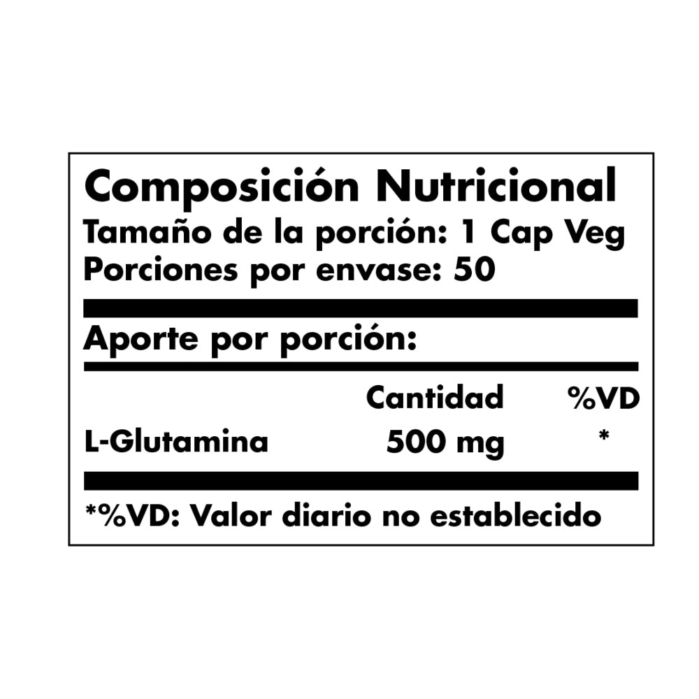 L-GLUTAMINE 500 MG -  50 CÁPSULAS