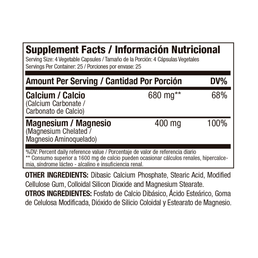 MAGNESIUM CHELATED 400MG - MAGNESIO QUELADO