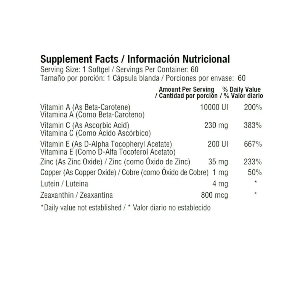 OCCUS - 60 SOFTGELS - CON LUTEÍNA Y ZEAXANTINA