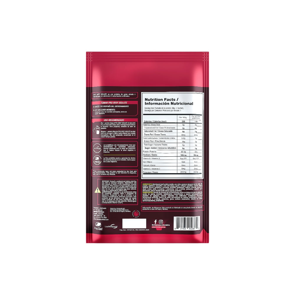 PRO BEEF ISOLATE DISPLAY - 15 SACHETS